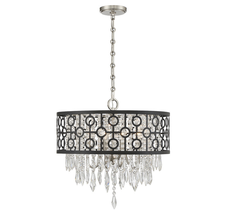 Savoy House Rory 7-1878-4-66 Pendant Light - Matte Black with Satin Nickel
