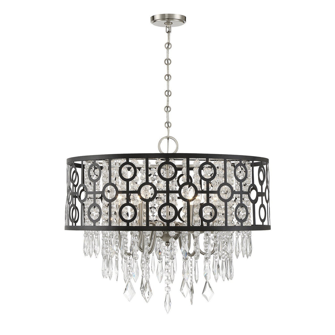 Savoy House Rory 7-1879-6-66 Chandelier Light - Matte Black with Satin Nickel