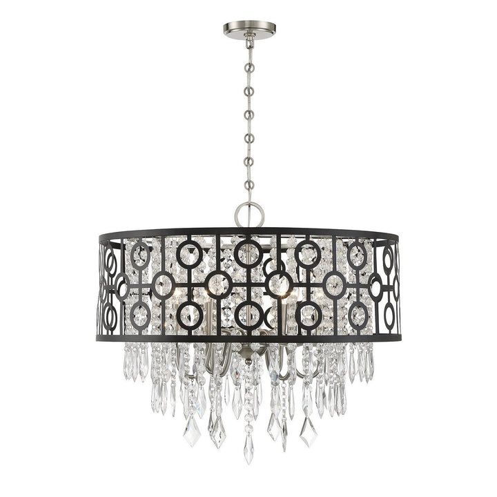 Savoy House Rory 7-1879-6-66 Chandelier Light - Matte Black with Satin Nickel