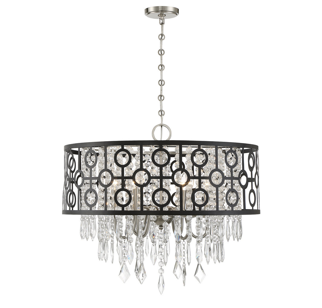 Savoy House Rory 7-1879-6-66 Chandelier Light - Matte Black with Satin Nickel