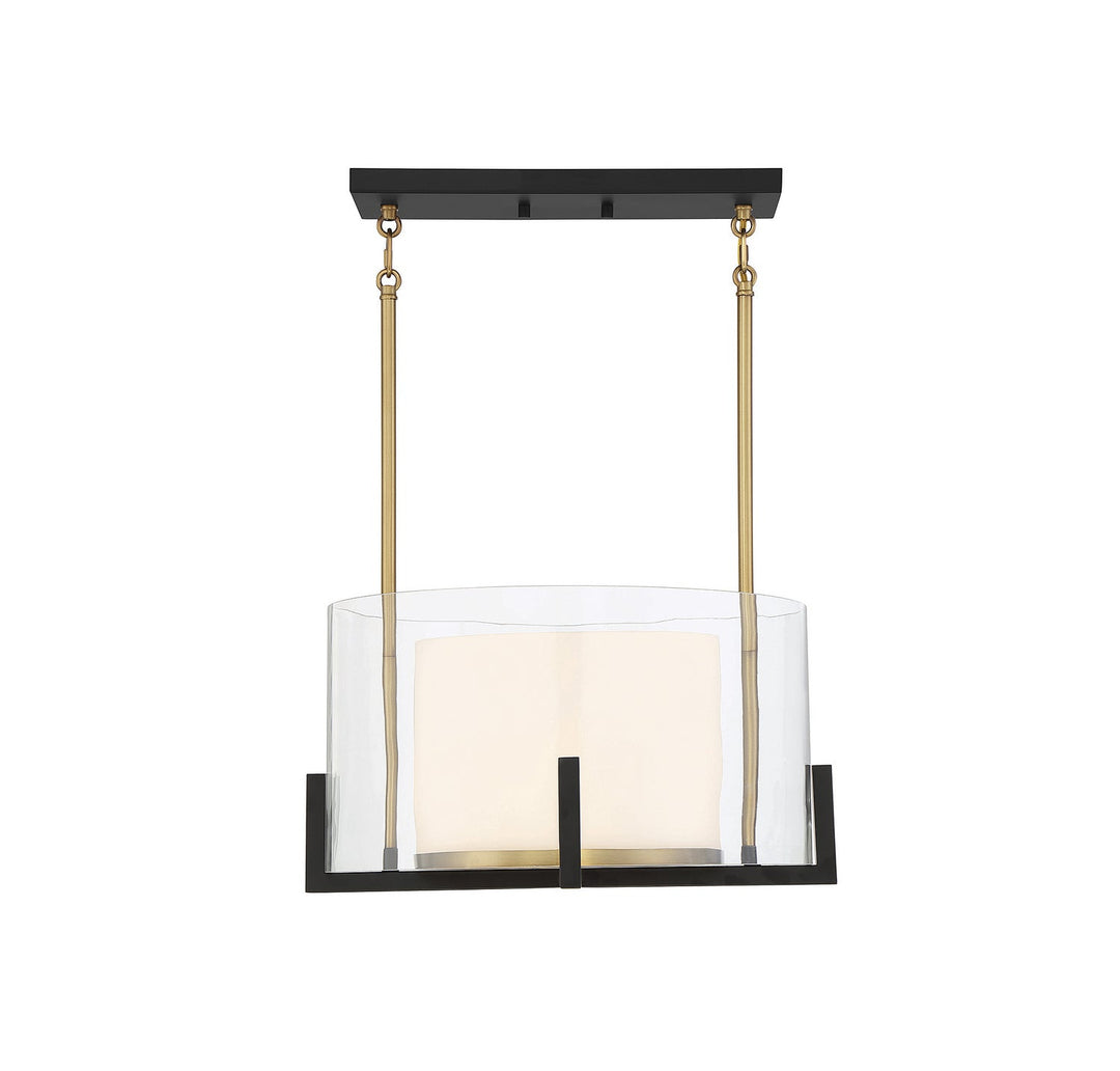 Savoy House Eaton 7-1983-1-143 Pendant Light - Matte Black with Warm Brass Accents