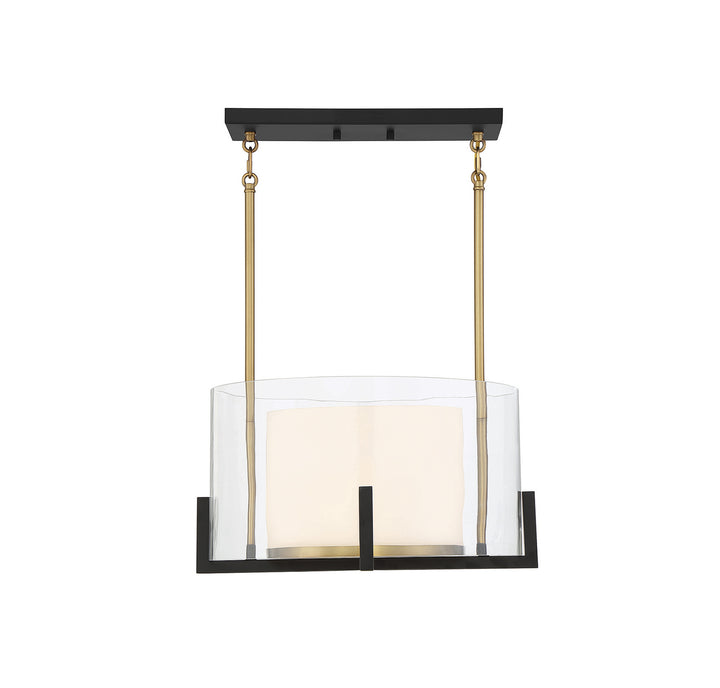 Savoy House Eaton 7-1983-1-143 Pendant Light - Matte Black with Warm Brass Accents