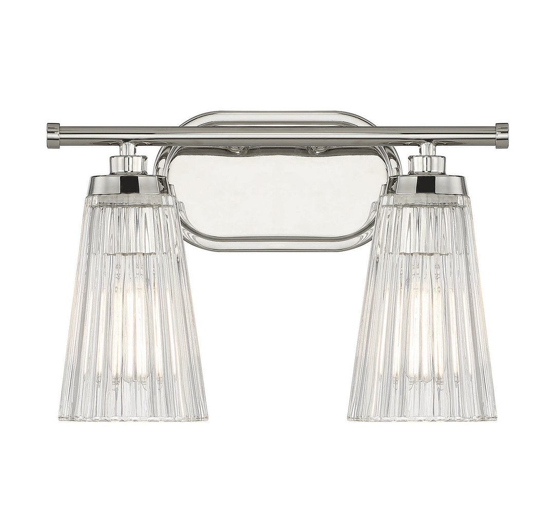 Savoy House Chantilly 8-1745-2-109 Bath Vanity Light 14 in. wide - Polished Nickel