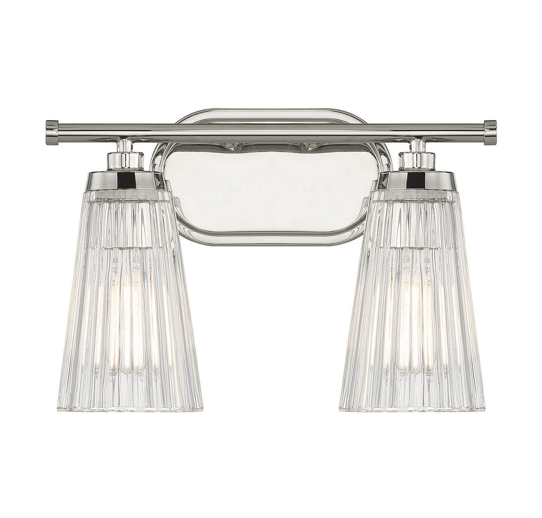 Savoy House Chantilly 8-1745-2-109 Bath Vanity Light 14 in. wide - Polished Nickel