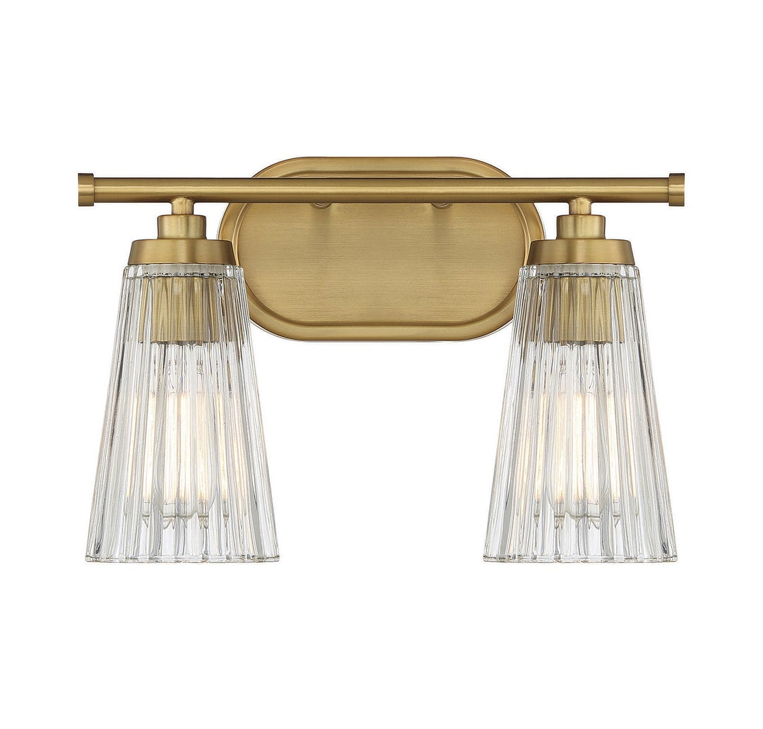 Savoy House Chantilly 8-1745-2-322 Bath Vanity Light 14 in. wide - Warm Brass