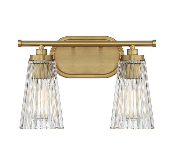 Savoy House Chantilly 8-1745-2-322 Bath Vanity Light 14 in. wide - Warm Brass