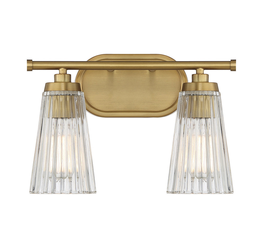 Savoy House Chantilly 8-1745-2-322 Bath Vanity Light 14 in. wide - Warm Brass