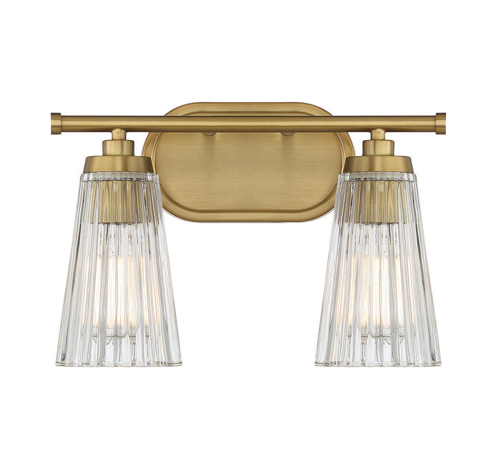 Savoy House Chantilly 8-1745-2-322 Bath Vanity Light 14 in. wide - Warm Brass