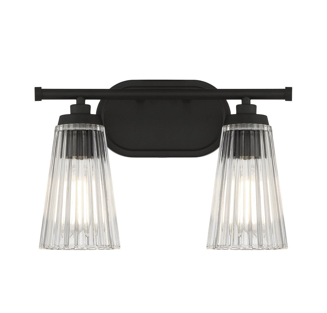 Savoy House Chantilly 8-1745-2-BK Bath Vanity Light 14 in. wide - Matte Black