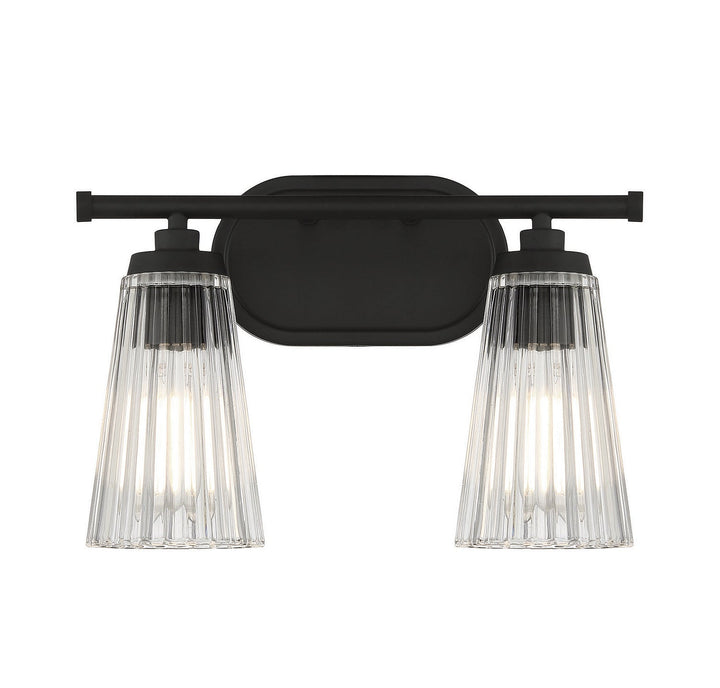 Savoy House Chantilly 8-1745-2-BK Bath Vanity Light 14 in. wide - Matte Black