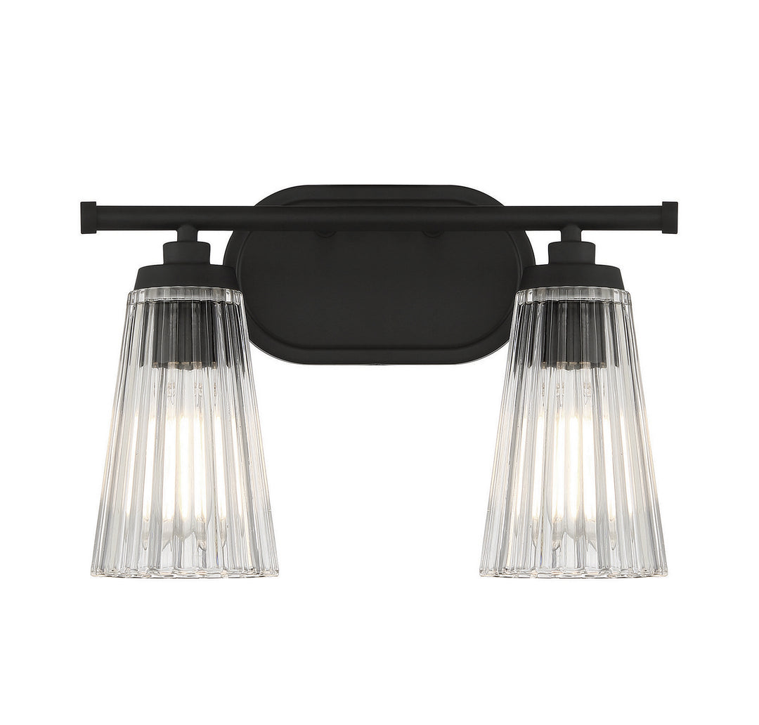 Savoy House Chantilly 8-1745-2-BK Bath Vanity Light 14 in. wide - Matte Black