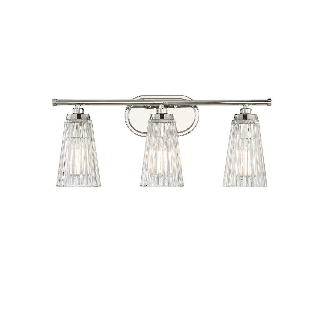 Savoy House Chantilly 8-1745-3-109 Bath Vanity Light 22 in. wide - Polished Nickel