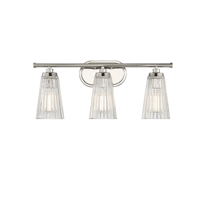 Savoy House Chantilly 8-1745-3-109 Bath Vanity Light 22 in. wide - Polished Nickel