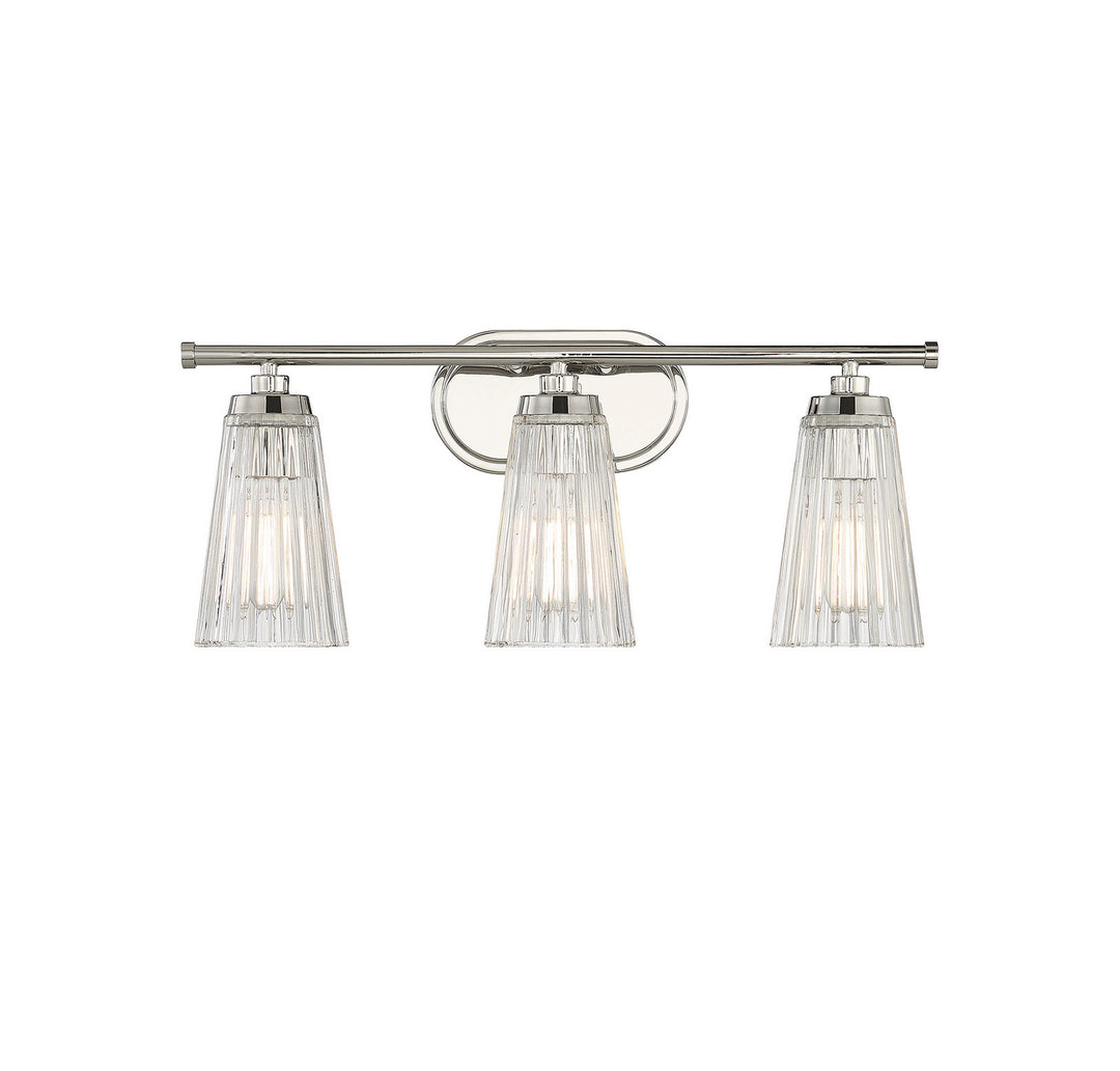 Savoy House Chantilly 8-1745-3-109 Bath Vanity Light 22 in. wide - Polished Nickel