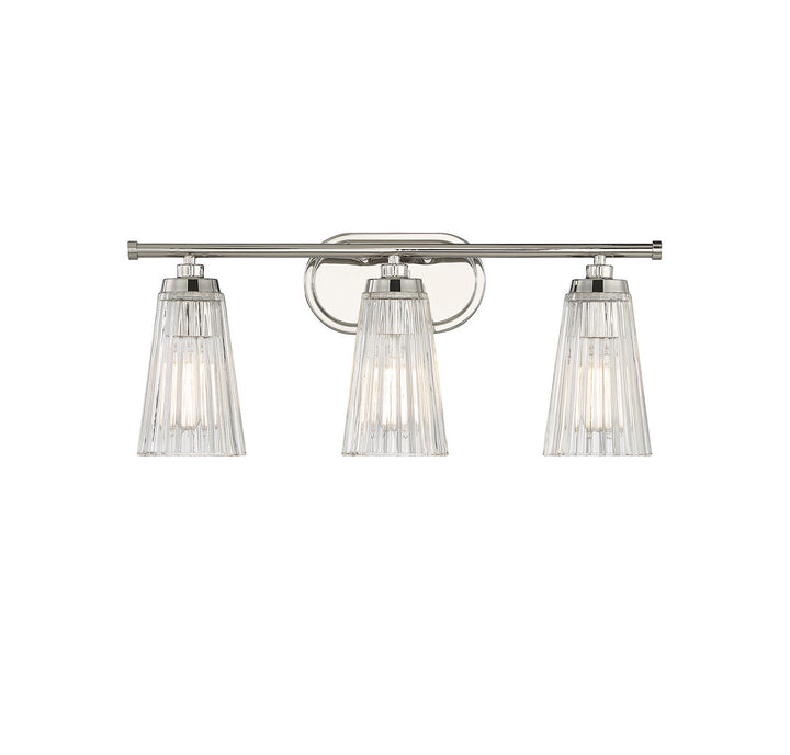Savoy House Chantilly 8-1745-3-109 Bath Vanity Light 22 in. wide - Polished Nickel