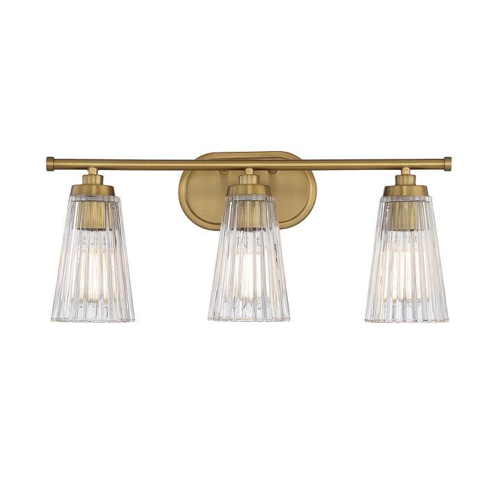 Savoy House Chantilly 8-1745-3-322 Bath Vanity Light 22 in. wide - Warm Brass