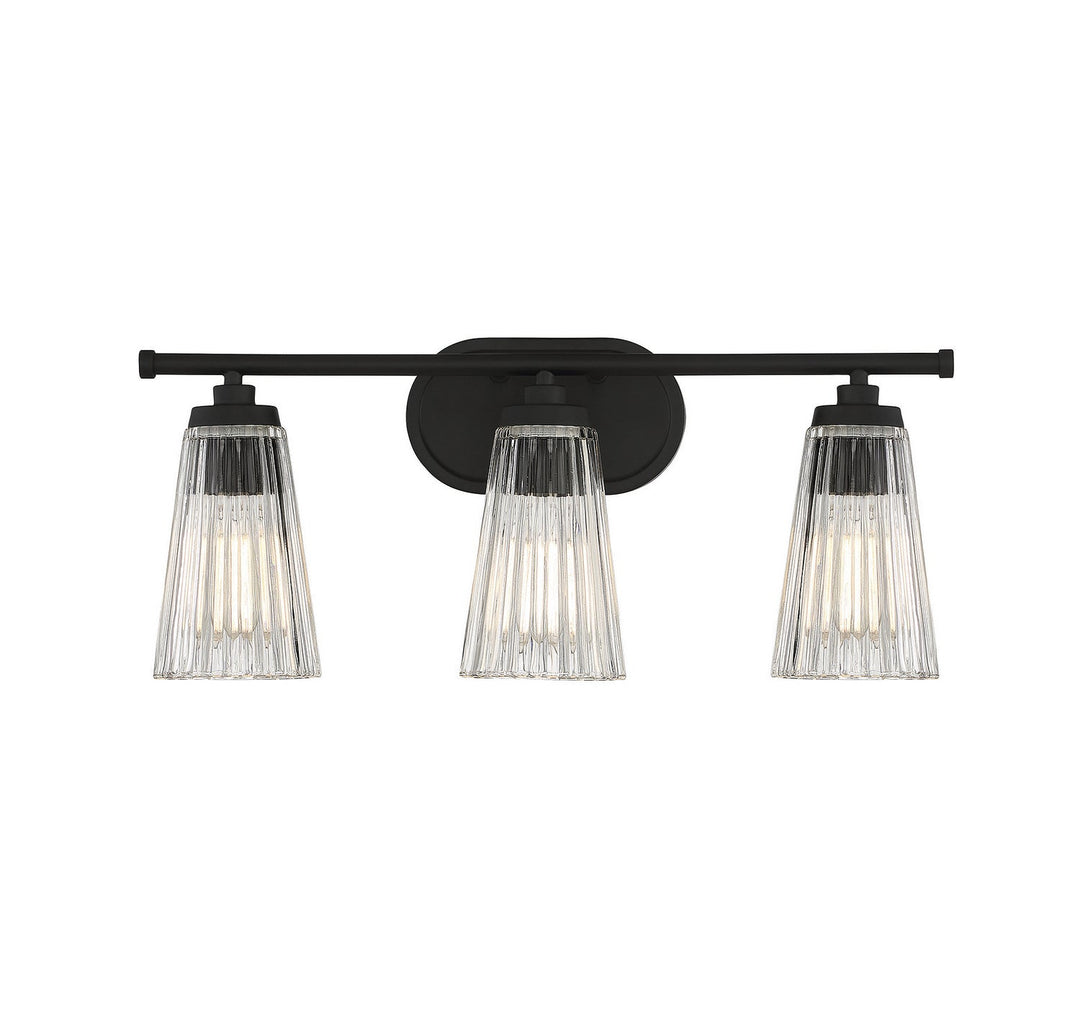 Savoy House Chantilly 8-1745-3-BK Bath Vanity Light 22 in. wide - Matte Black