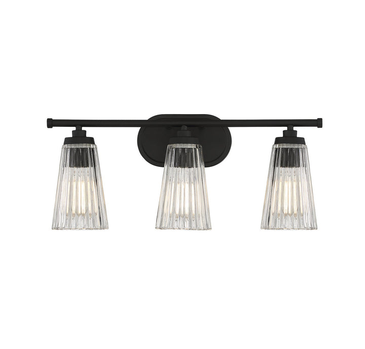 Savoy House Chantilly 8-1745-3-BK Bath Vanity Light 22 in. wide - Matte Black