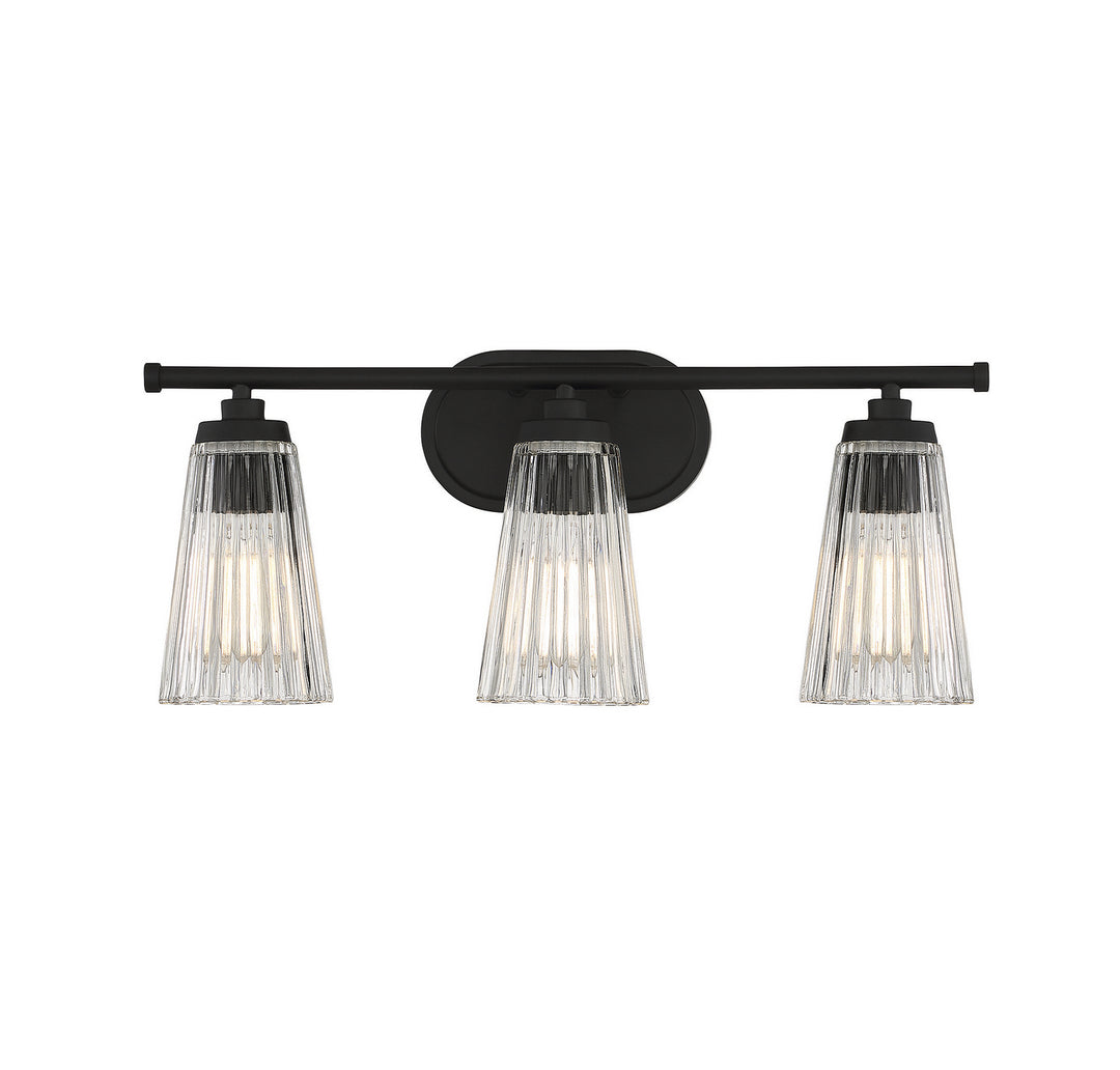 Savoy House Chantilly 8-1745-3-BK Bath Vanity Light 22 in. wide - Matte Black