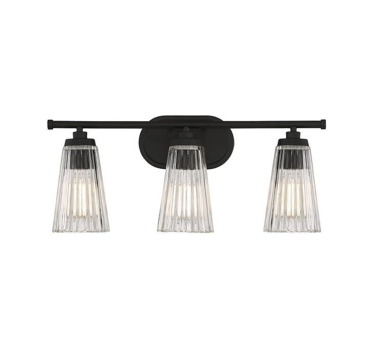 Savoy House Chantilly 8-1745-3-BK Bath Vanity Light 22 in. wide - Matte Black