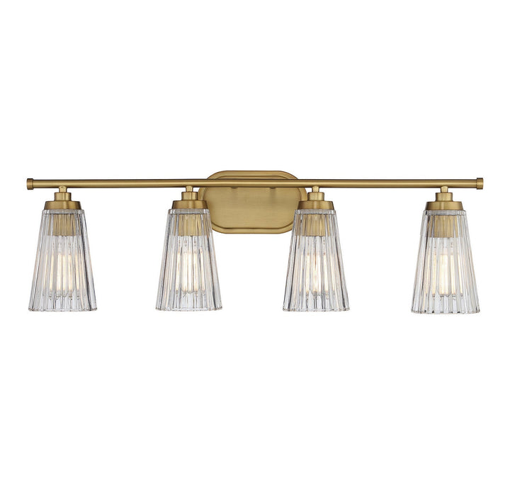 Savoy House Chantilly 8-1745-4-322 Bath Vanity Light 31 in. wide - Warm Brass