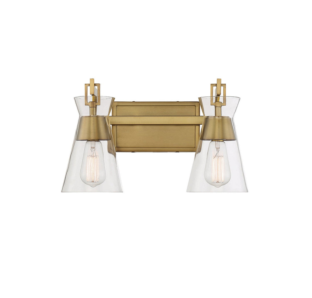 Savoy House Lakewood 8-1830-2-322 Bath Vanity Light 16 in. wide - Warm Brass