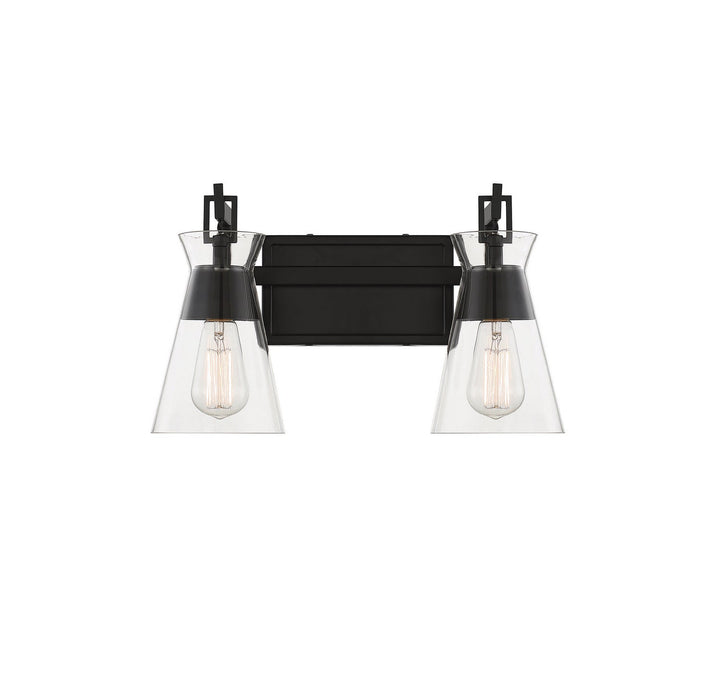 Savoy House Lakewood 8-1830-2-BK Bath Vanity Light 16 in. wide - Matte Black