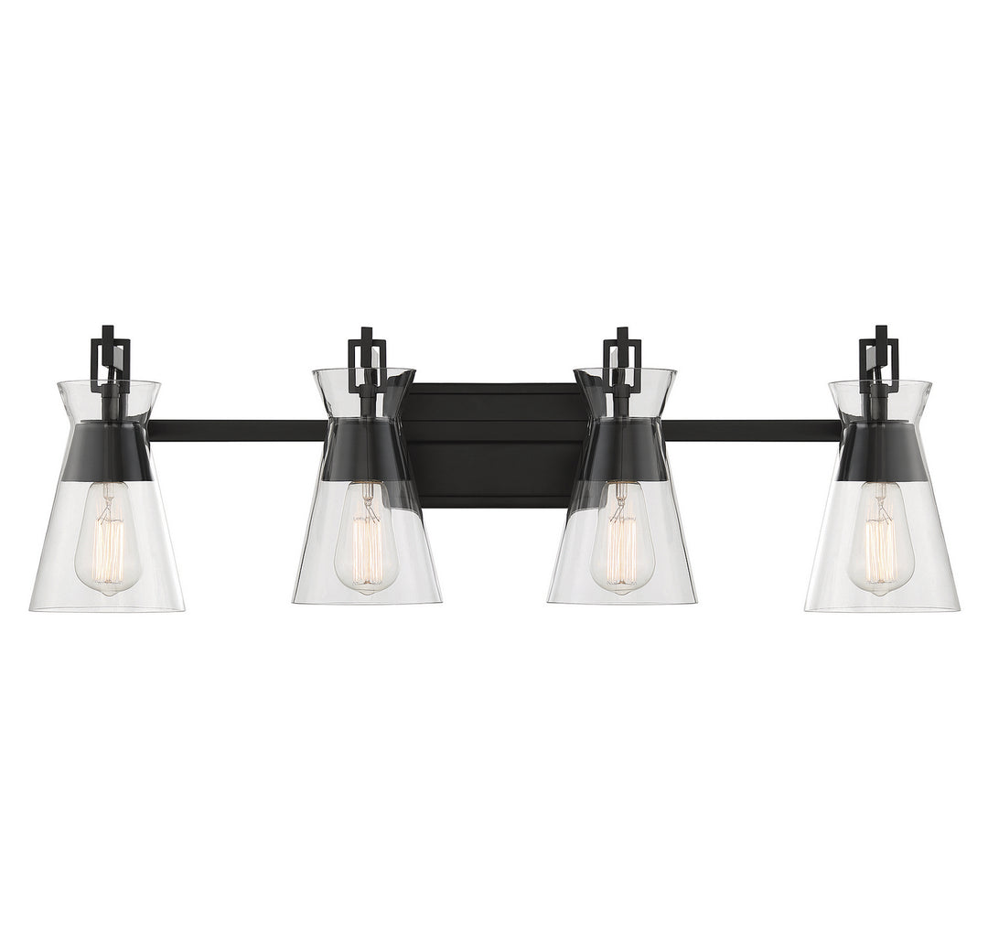 Savoy House Lakewood 8-1830-4-BK Bath Vanity Light 32 in. wide - Matte Black