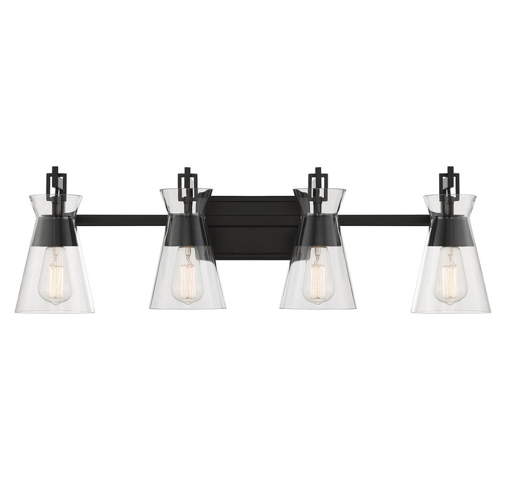 Savoy House Lakewood 8-1830-4-BK Bath Vanity Light 32 in. wide - Matte Black