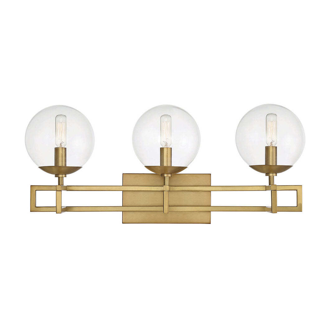 Savoy House Crosby 8-1860-3-322 Bath Vanity Light 24 in. wide - Warm Brass