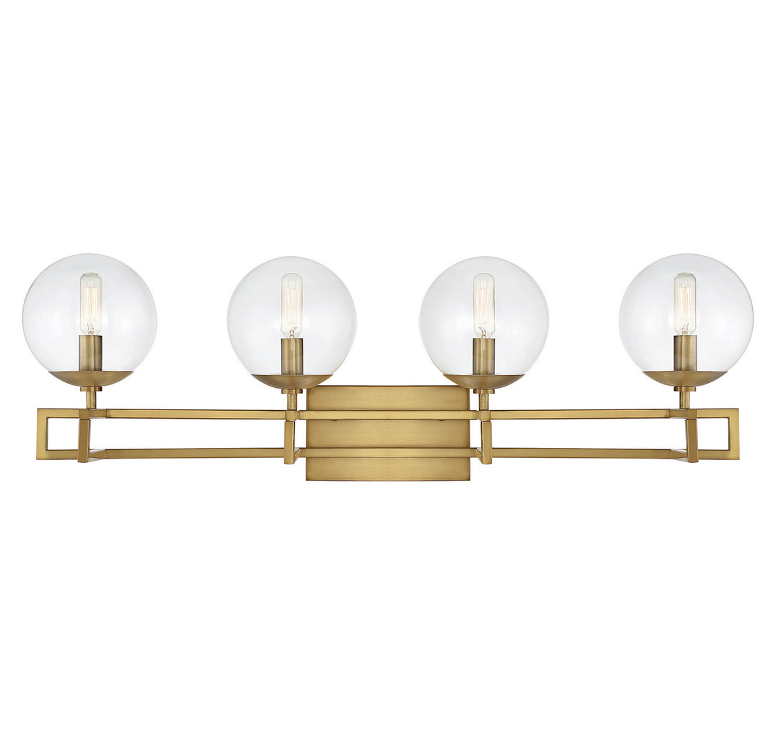 Savoy House Crosby 8-1860-4-322 Bath Vanity Light 33 in. wide - Warm Brass