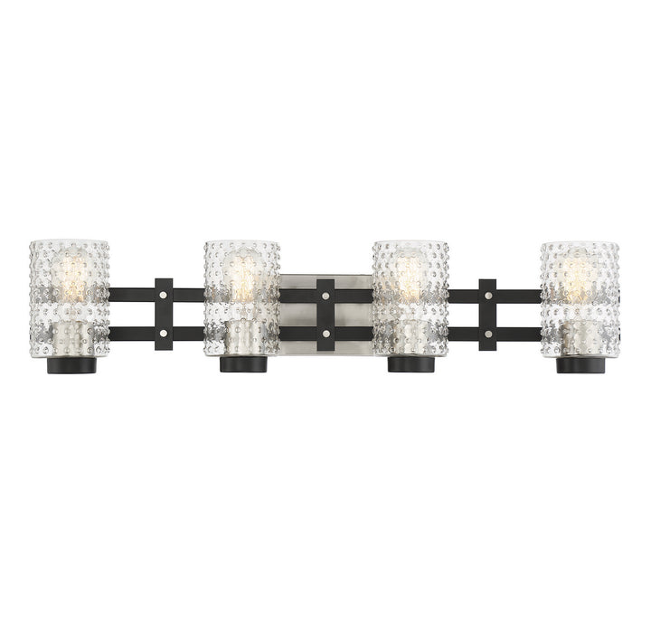 Savoy House Colt 8-1909-4-66 Bath Vanity Light 32 in. wide - Matte Black with Satin Nickel