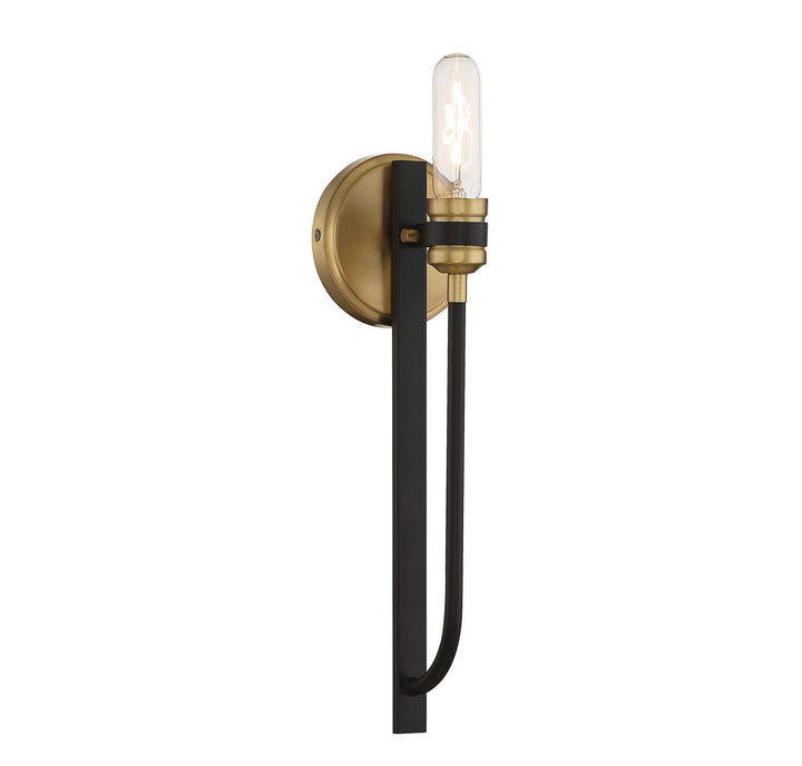 Savoy House Kenyon 9-1918-1-77 Wall Sconce Light - Bronze with Brass Accents
