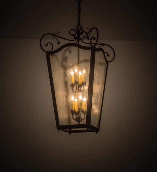 Meyda Tiffany Tessa 120306 Pendant Light - Cajun Spice/Clear Seedy Glass