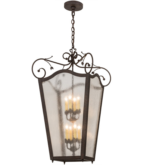 Meyda Tiffany Tessa 120306 Pendant Light - Cajun Spice/Clear Seedy Glass