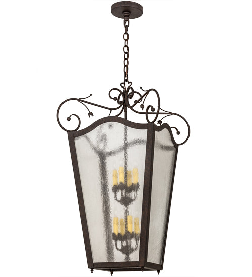 Meyda Tiffany Tessa 120306 Pendant Light - Cajun Spice/Clear Seedy Glass