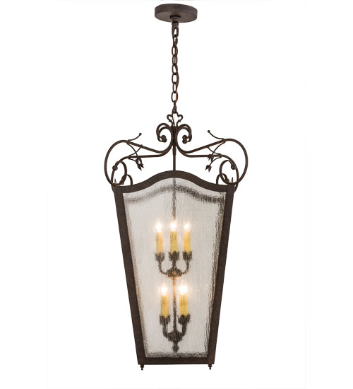 Meyda Tiffany Tessa 120306 Pendant Light - Cajun Spice/Clear Seedy Glass