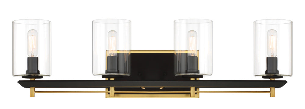 Metropolitan Sable Point N1854-707 Bath Vanity Light 28 in. wide - Sand Coal With Honey Gold Acce
