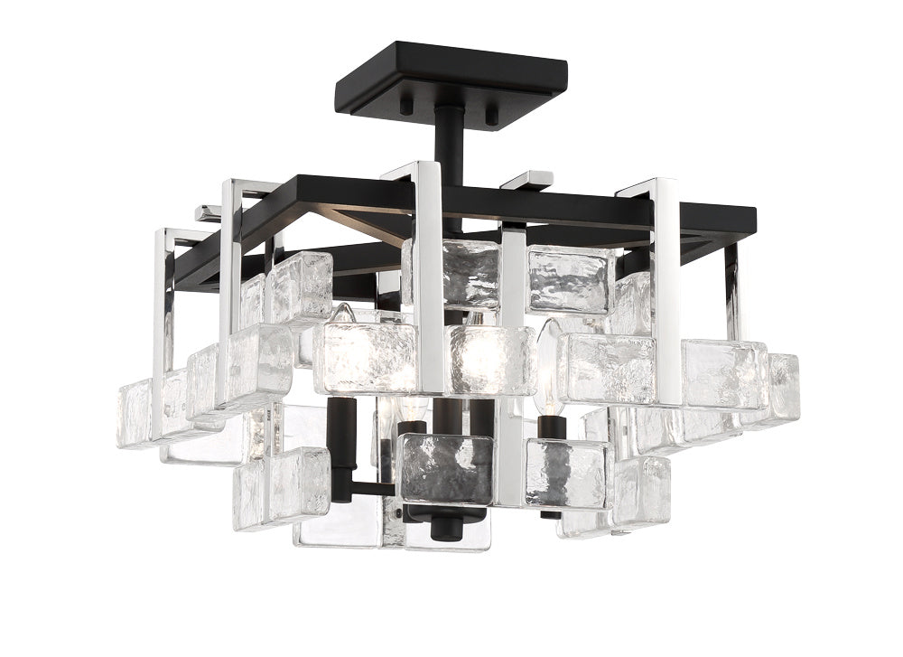 Metropolitan Painesdale N7544-729 Ceiling Light - Sand Coal And Polished Nickel