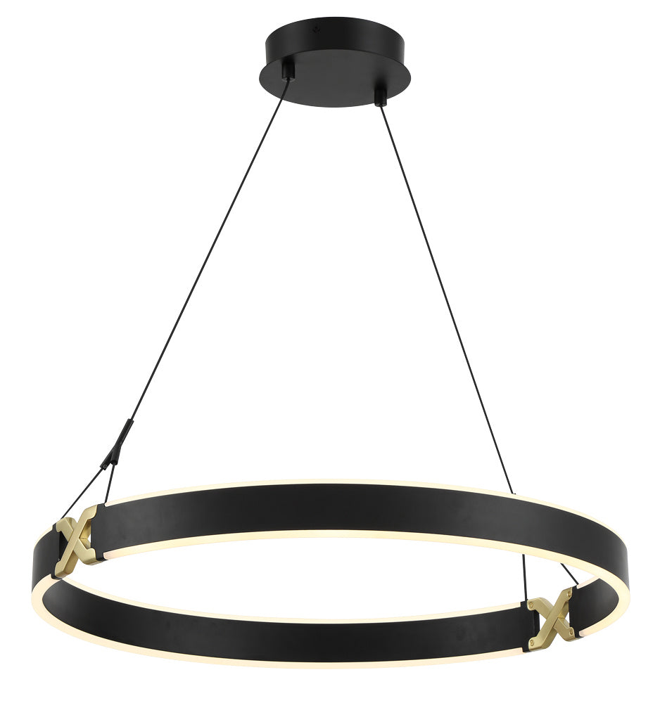 George Kovacs Recovery X P5405-689-L Chandelier Light - Coal And Satin Brass