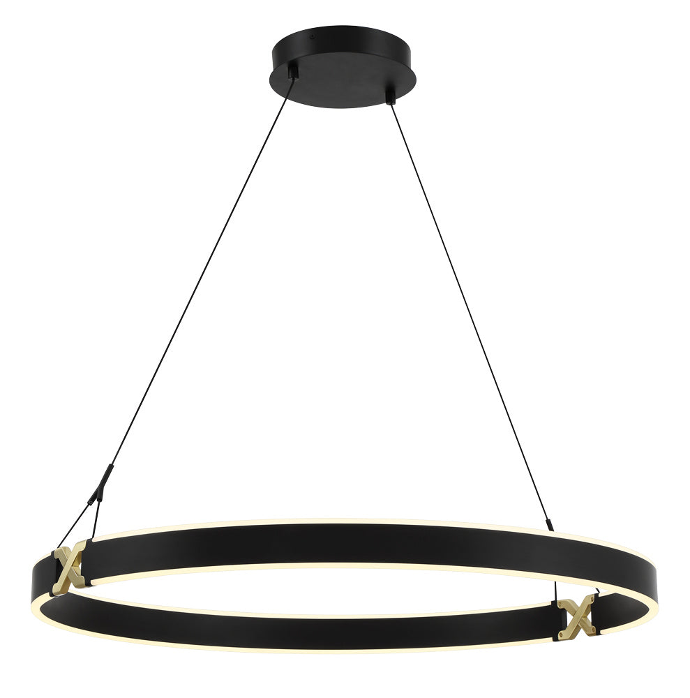 George Kovacs Recovery X P5406-689-L Chandelier Light - Coal And Satin Brass