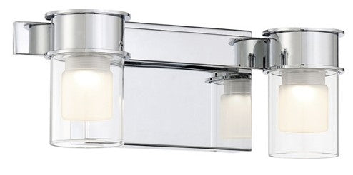 George Kovacs Herald Square P5412-077-L Bath Vanity Light 13 in. wide - Chrome