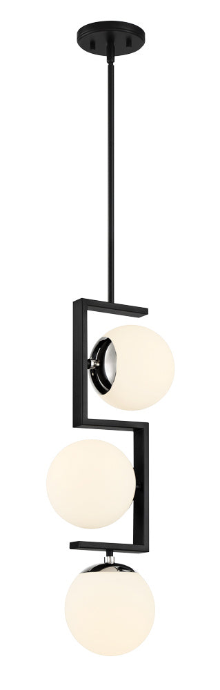 George Kovacs Alluria Ii P5421-572 Pendant Light - Coal With Polished Nichel High