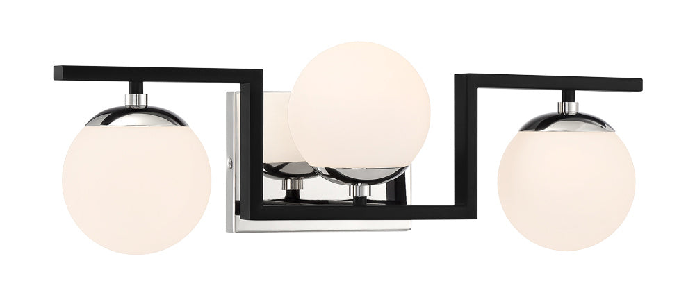 George Kovacs Alluria Ii P5423-572 Bath Vanity Light 23 in. wide - Coal With Polished Nichel High