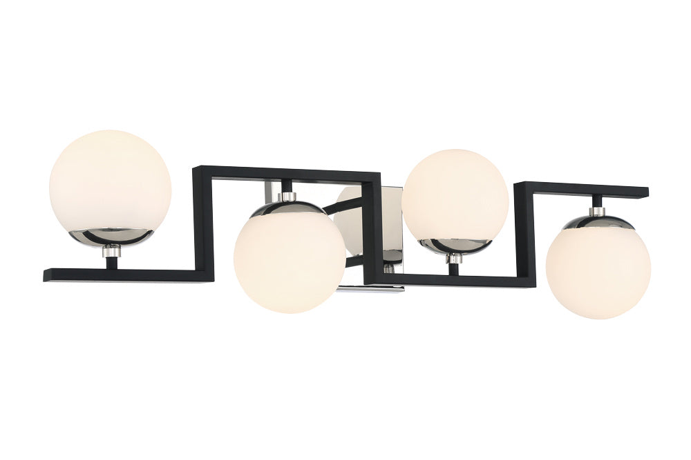 George Kovacs Alluria Ii P5424-572 Bath Vanity Light 31 in. wide - Coal With Polished Nichel High