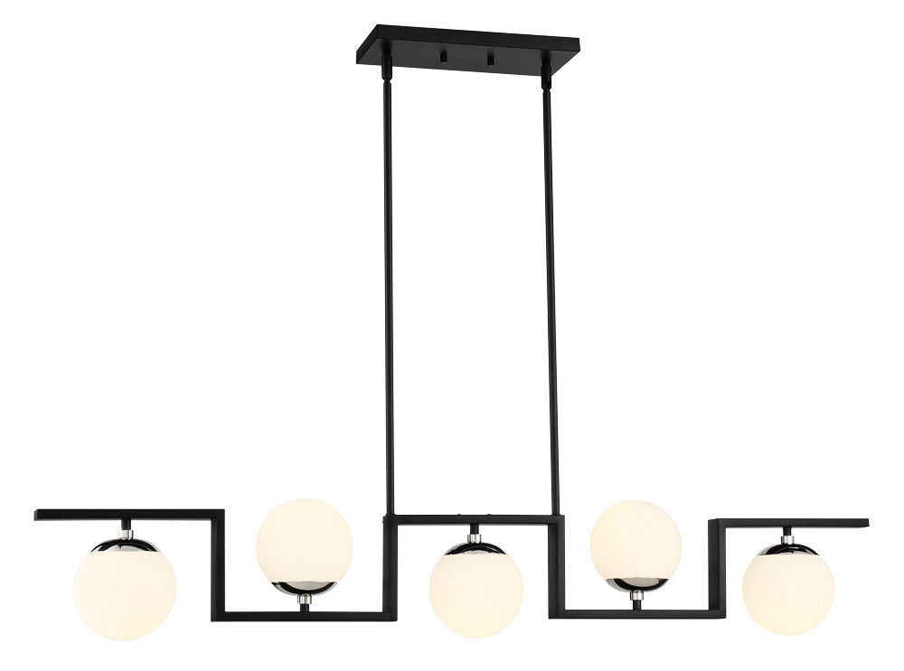 George Kovacs Alluria Ii P5425-572 Pendant Light - Coal With Polished Nichel High