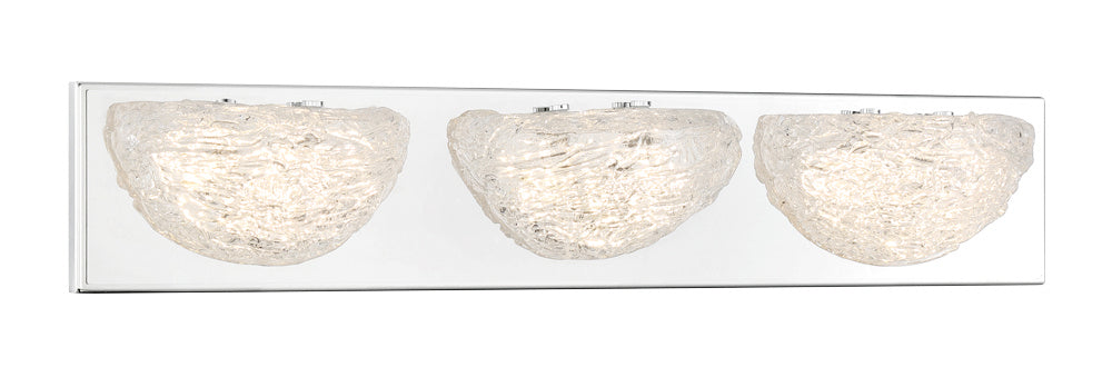 George Kovacs Modern Ice P5443-077-L Bath Vanity Light 24 in. wide - Chrome