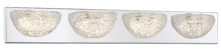George Kovacs Modern Ice P5444-077-L Bath Vanity Light 32 in. wide - Chrome