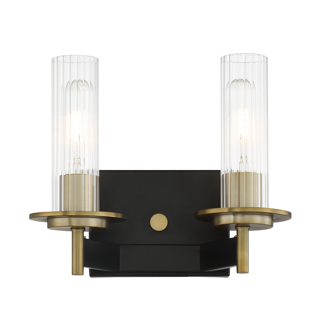 Minka-Lavery Baldwin Park 2542-726 Bath Vanity Light 11 in. wide - Coal And Soft Brass