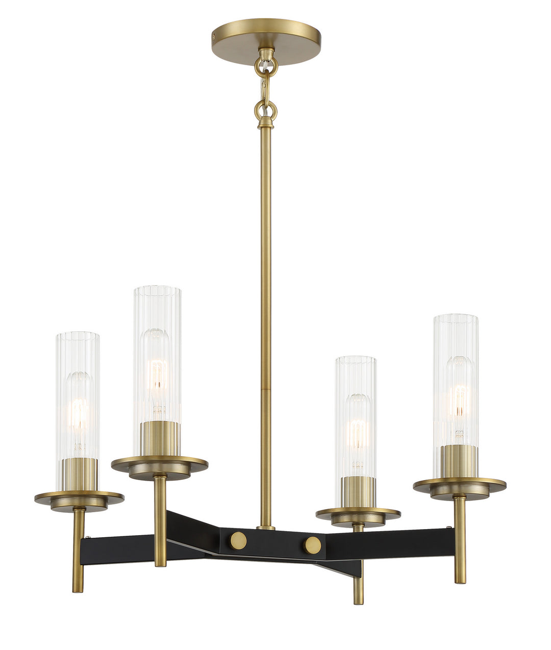 Minka-Lavery Baldwin Park 2544-726 Chandelier Light - Coal And Soft Brass